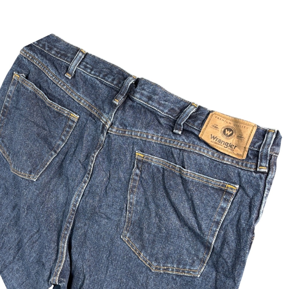 Wrangler Mens Regular Fit Five Star Premium Jeans 38x29.5 Dark Wash Straight Leg